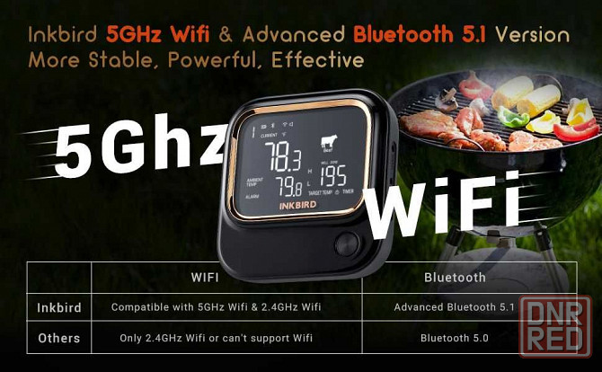 Цифровой WiFi Термометр Inkbird IBBQ-4T IBT-26S для гриля WEBER Запорожье - изображение 8