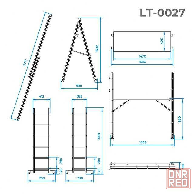 Лестница-помост (2х6). INTERTOOL LT-0027. Новая. Запорожье - изображение 8