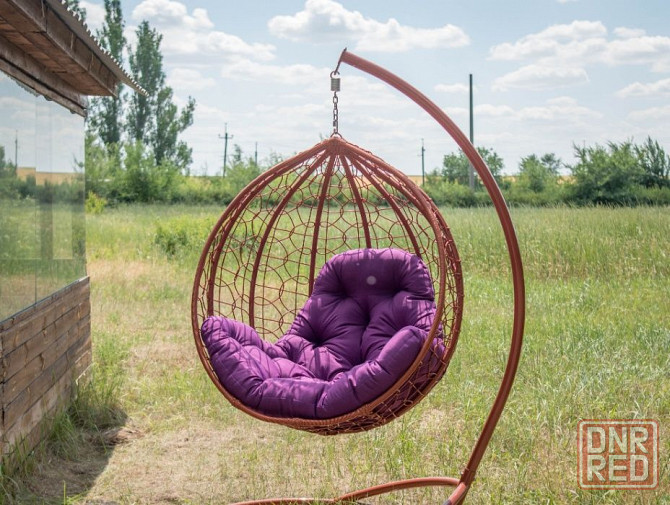 Акция! Гарантия. Подвесное кресло кокон из ротанга. Садовая качеля. Запорожье - изображение 4