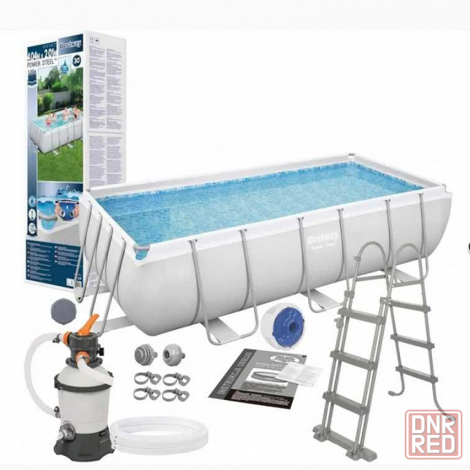 Каркасный бассейн 404x201x100см BESTWAY 56442 8w1 с песочным насосом Запорожье - изображение 1