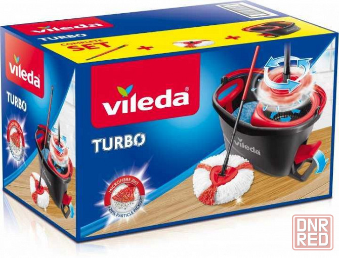 Vileda Mop Easy Wring  Clean TURBO Набор для уборки. Ведро + швабра Запорожье - изображение 1