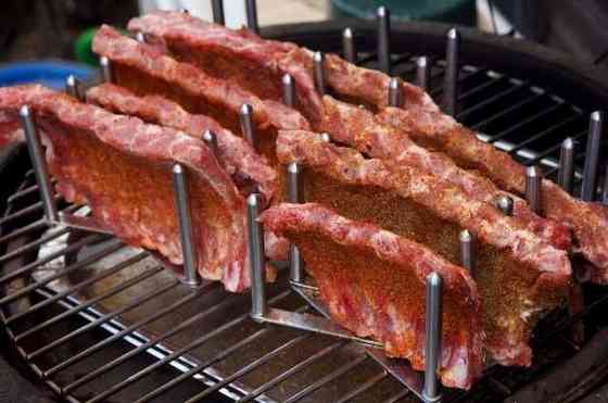Подставка под ребра рыбу для гриля Weber духовки барбекю BBQ копчения Запорожье