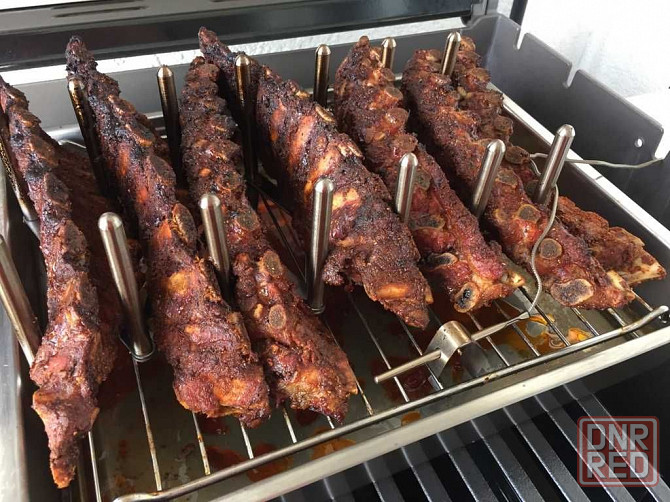 Подставка под ребра рыбу для гриля Weber духовки барбекю BBQ копчения Запорожье - изображение 7