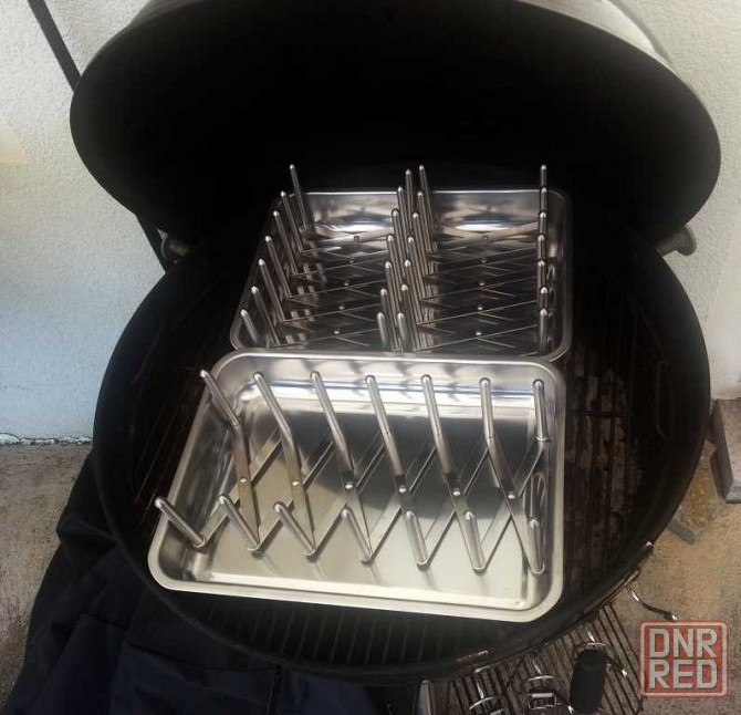 Подставка под ребра рыбу для гриля Weber духовки барбекю BBQ копчения Запорожье - изображение 8