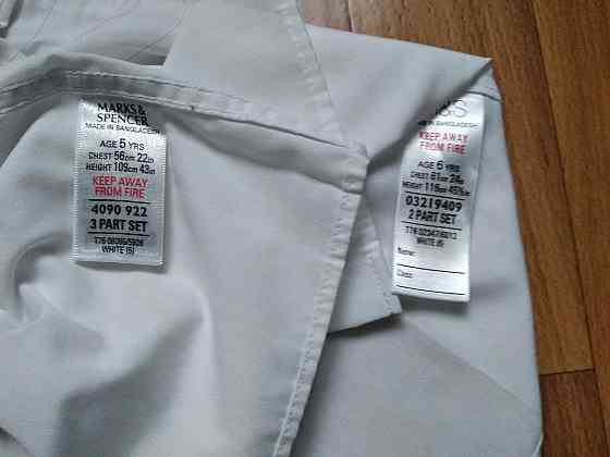 рубашка, сорочка детская, белая, MARKS&SPENCER Донецк
