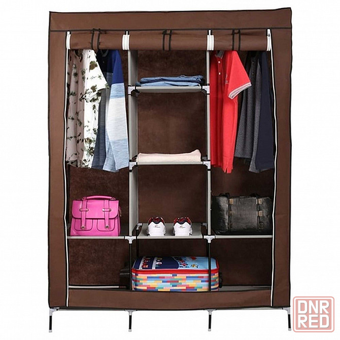 Складной тканевый шкаф 3-секции Storage Wardrobe органайзер гардероб Запорожье - изображение 2