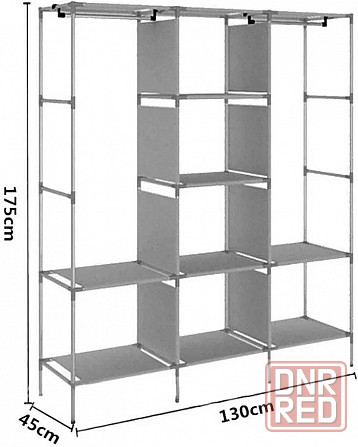 Складной тканевый шкаф 3-секции Storage Wardrobe органайзер гардероб Запорожье - изображение 3