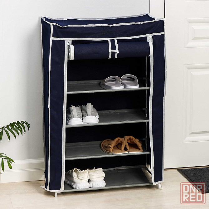 Складной тканевый полка-шкаф стеллаж для обуви Shoe Cabinet на 5 полок Запорожье - изображение 4