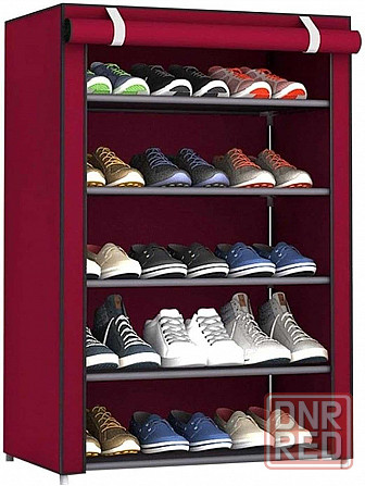 Складной тканевый полка-шкаф стеллаж для обуви Shoe Cabinet на 5 полок Запорожье - изображение 5