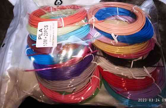 100-200-350м PLA пластик для 3D ручки. Набор 10, 20, 35 цветов по 10м. Запорожье