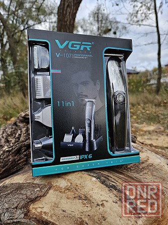 Машинка для стрижки VGR V-107 11в1 триммер для носа и ушей с насадками Запорожье - изображение 7