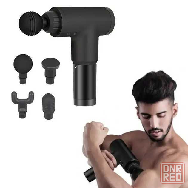 Портативный ручной, мышечный массажер для тела Fascial Gun KH-320 Запорожье - изображение 4
