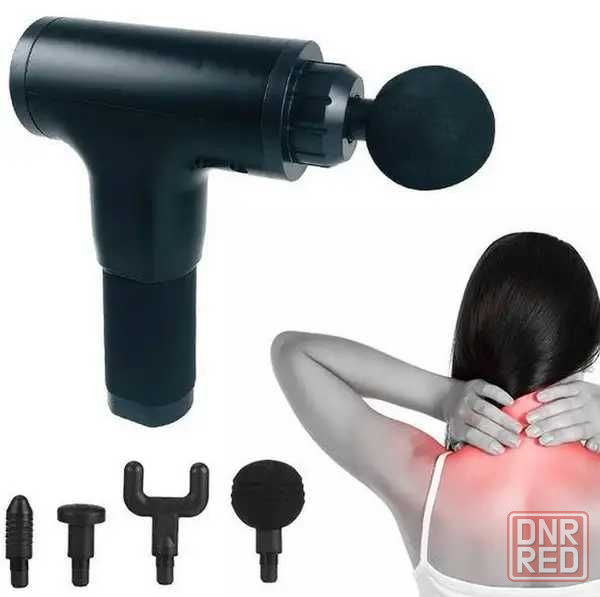 Портативный ручной, мышечный массажер для тела Fascial Gun KH-320 Запорожье - изображение 3