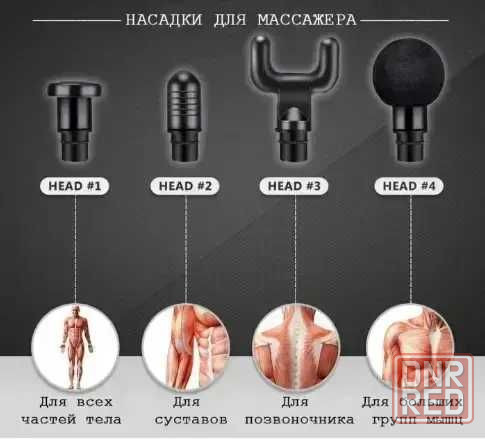 Портативный ручной, мышечный массажер для тела Fascial Gun KH-320 Запорожье - изображение 5