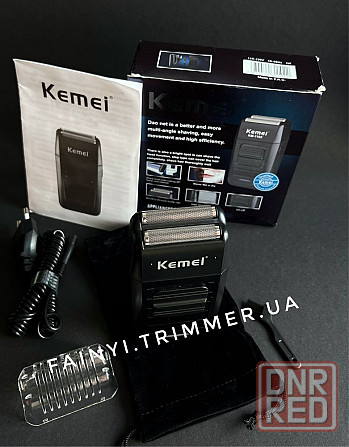 Триммер шейвер 2в1 электробритва Kemei BlackTrim триммер профессиональный Запорожье - изображение 3