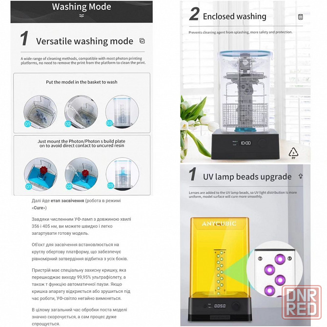 Устройство для очистки и полимеризации Anycubic Wash and Cure 2.0 Запорожье - изображение 7