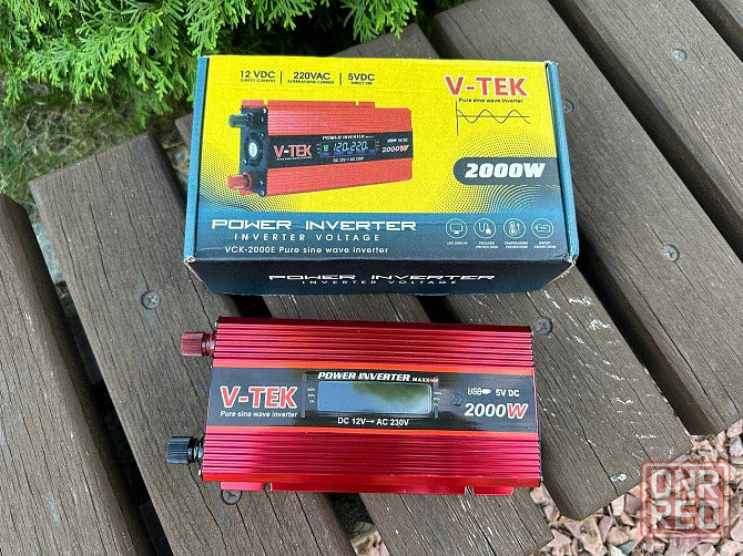 Инвертор 2000ватт чистый синус 12v 220v 2000ватт. Переторювач струму Запорожье - изображение 5