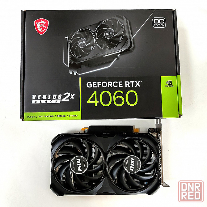 MSI GeForce RTX 4060 Ventus 2X BLACK 8G OC 8 Гб GDDR6 Игровая видеокарта Донецк - изображение 3