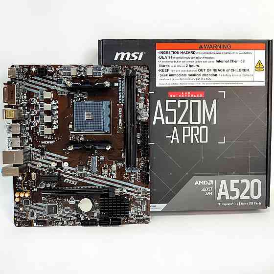 MSI A520M-A PRO 2DDR4 MicroATX Материнская плата Socket AM4 Донецк