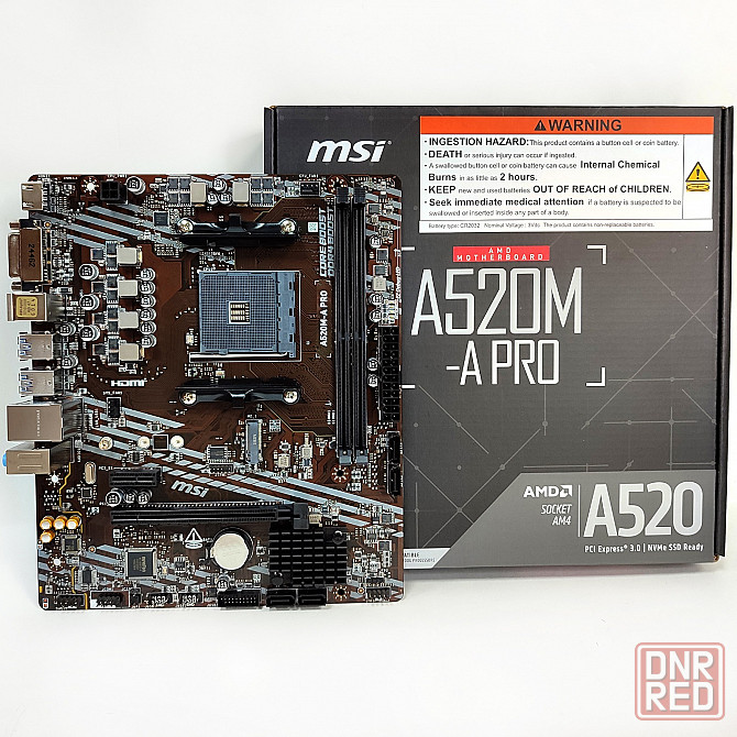 MSI A520M-A PRO 2DDR4 MicroATX Материнская плата Socket AM4 Донецк - изображение 1