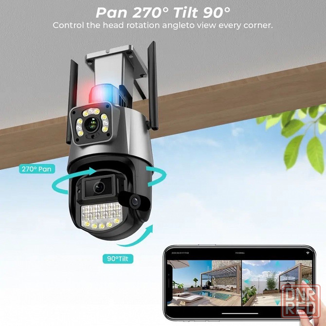 УЛИЧНАЯ МОЩНАЯ камера 8MP PTZ Мощная видеокамера 8MP Icsee Запорожье - изображение 3