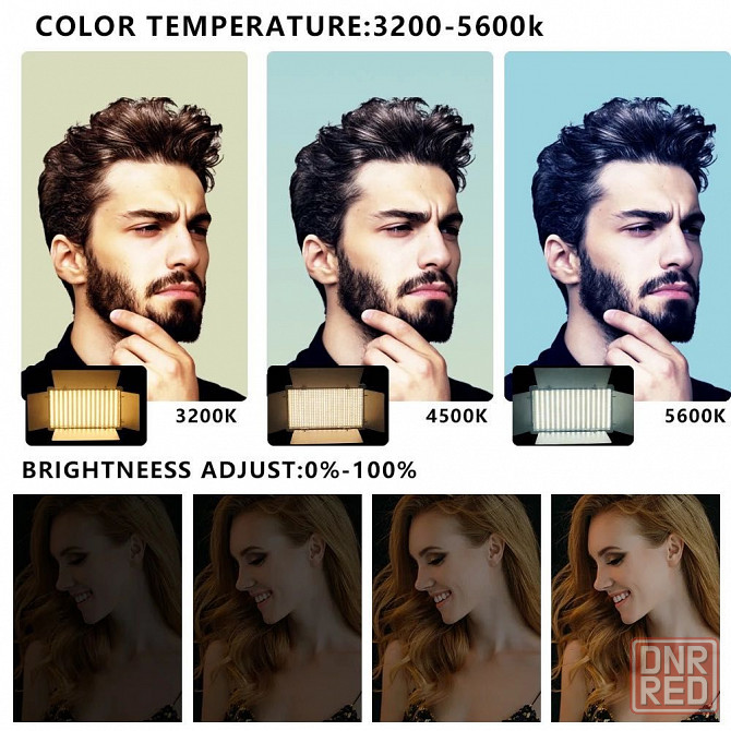 Студийный свет лампа Nagnahz LED U800 Pro RGB видеосвет для фото Запорожье - изображение 6