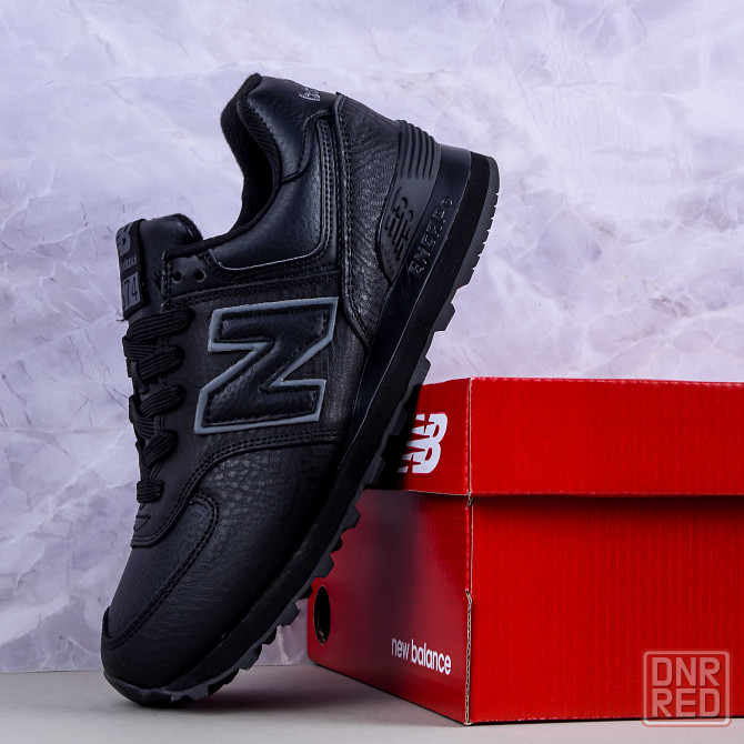 (1664) Кроссовки New Balance 574 черные кожаные (с 36 по 46) Херсон - изображение 3