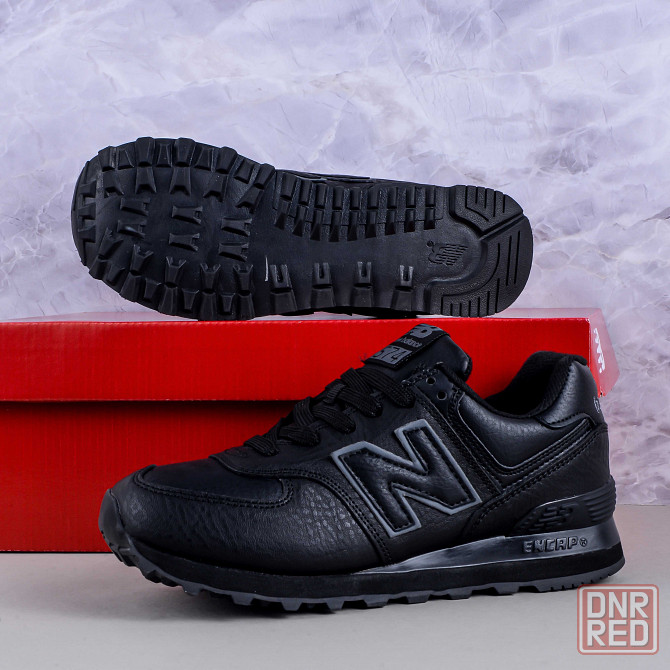 (1664) Кроссовки New Balance 574 черные кожаные (с 36 по 46) Херсон - изображение 4