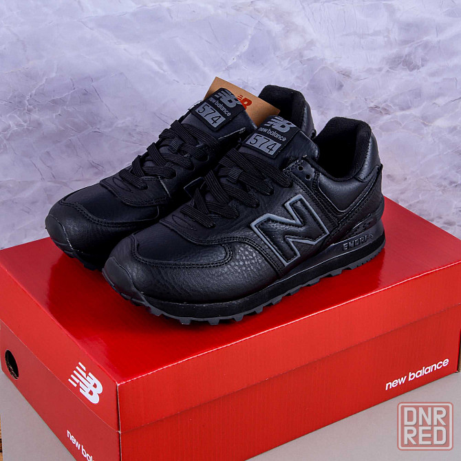 (1664) Кроссовки New Balance 574 черные кожаные (с 36 по 46) Херсон - изображение 1