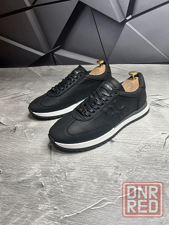 Кожаные кроссовки Billionaire 40-45 black Херсон - изображение 1