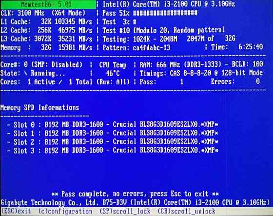 Gigabyte GA-B75-D3V + Core i3-2100 3.1GHz Socket 1155 возможен обмен на 70шт нерабочих озу (память) Донецк