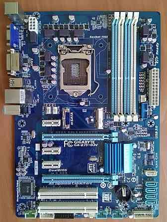 Gigabyte GA-B75-D3V + Core i3-2100 3.1GHz Socket 1155 возможен обмен на 70шт нерабочих озу (память) Донецк