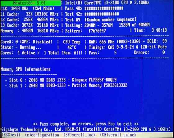 Gigabyte GA-H61M-S1 MicroATX (Intel H61) Socket 1155 - Возможен обмен на 70шт нерабочих озу для пк Донецк