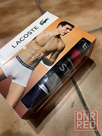 Оригинальное белье трусы боксеры Lacoste new оригинал 3 пары новые m Херсон - изображение 4