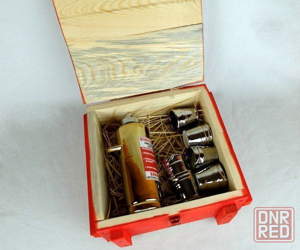Огнетушитель бутылка в деревянном ящике, крутой подарок мужчине, бар Херсон - изображение 2