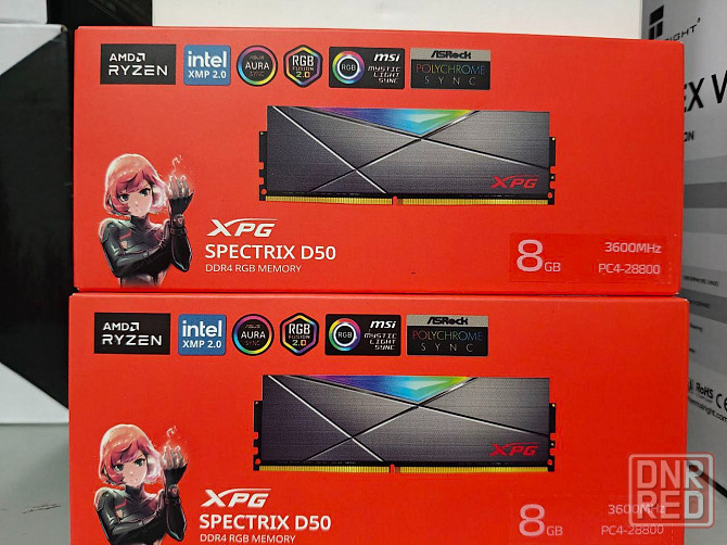 Оперативная память DDR4 Adata XPG Spectrix D50 RGB black 16Gb 3600MHz (kit 2x8) Донецк - изображение 1