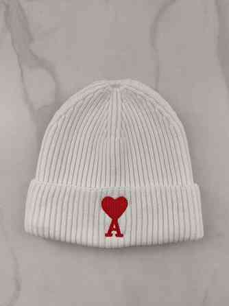 Шапка AMI Alexandre Mattiussi Ami de Coeur Patch Beanie White Херсон