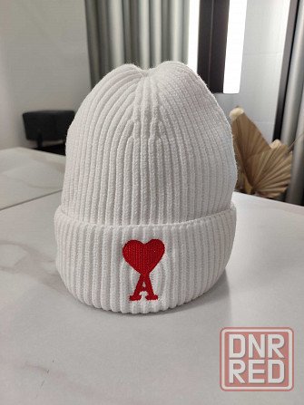 Шапка AMI Alexandre Mattiussi Ami de Coeur Patch Beanie White Херсон - изображение 1