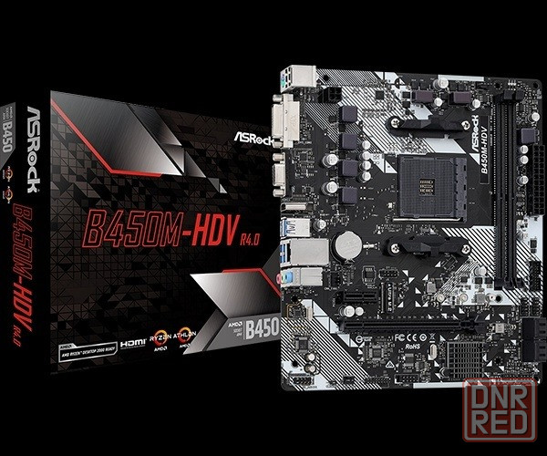 Материнская плата ASRock B450M-HDV R4.0 (AM4) Донецк - изображение 1