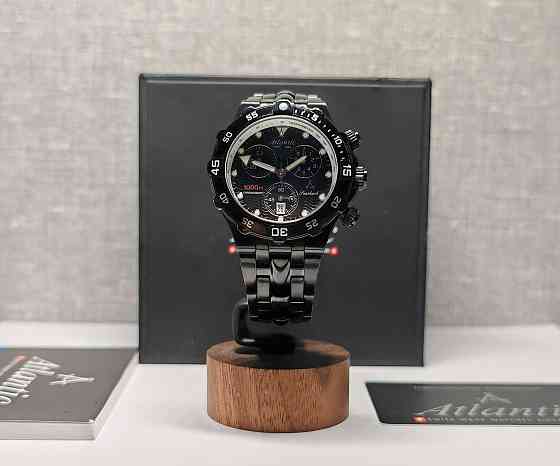 Чоловічий годинник Atlantic SeaShark Chronograph 300m Swiss Eta251.272 Запорожье
