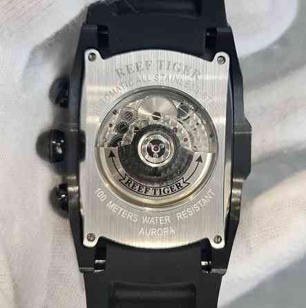 Чоловічий годинник Reef Tiger Aurora Tank 2 Black Automatic 100m Крупн Запорожье