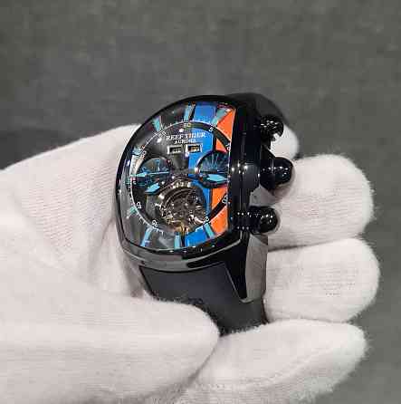 Чоловічий годинник Reef Tiger Aurora Tank 2 Black Automatic 100m Крупн Запорожье