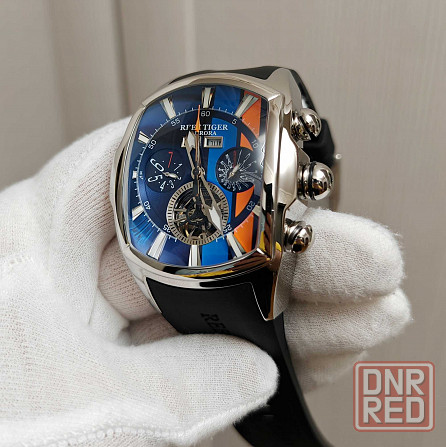 Чоловічий годинник Reef Tiger Aurora Tank 2 Black Automatic 100m Крупн Запорожье - изображение 6