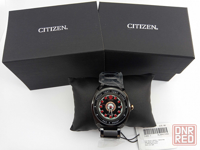 Японские мужские часы Citizen Eco-Drive AW1017-58W, Marvel Tony Stark Запорожье - изображение 8