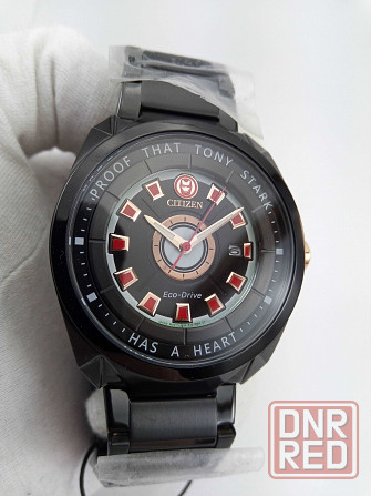 Японские мужские часы Citizen Eco-Drive AW1017-58W, Marvel Tony Stark Запорожье - изображение 3