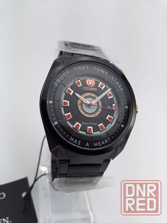 Японские мужские часы Citizen Eco-Drive AW1017-58W, Marvel Tony Stark Запорожье - изображение 2