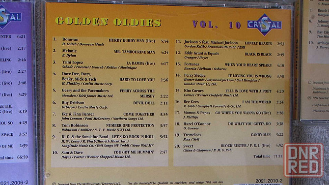 CD сборники Golden Oldies Vol 12. 6. 10. 18. 13 (фирменные) Херсон - изображение 6