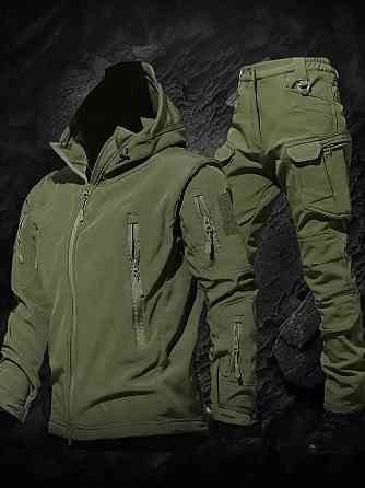Тактическая куртка штаны костюм черный SoftShell мужской спортивный Херсон