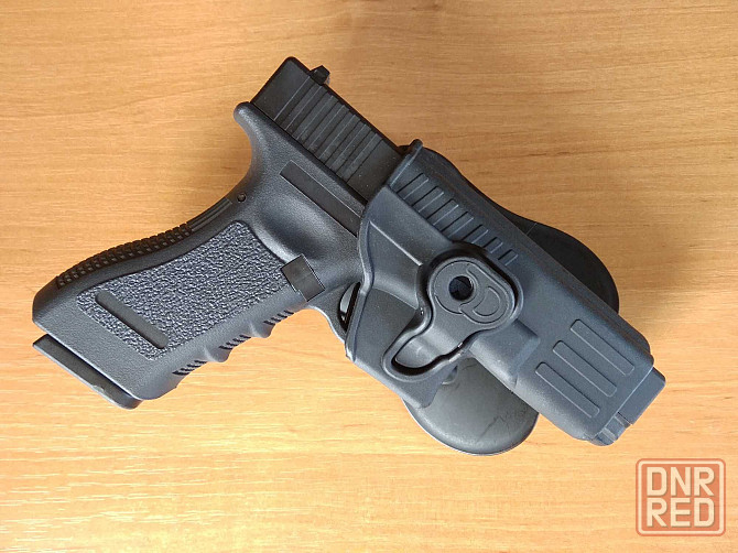 Пластиковая поясная кобура для пистолета Glock 17/19 с замком. Новая! Херсон - изображение 6