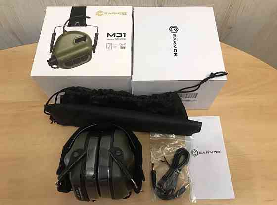 Комплект Активные наушники Earmor M31 + крепление чебурашки на шлем Запорожье